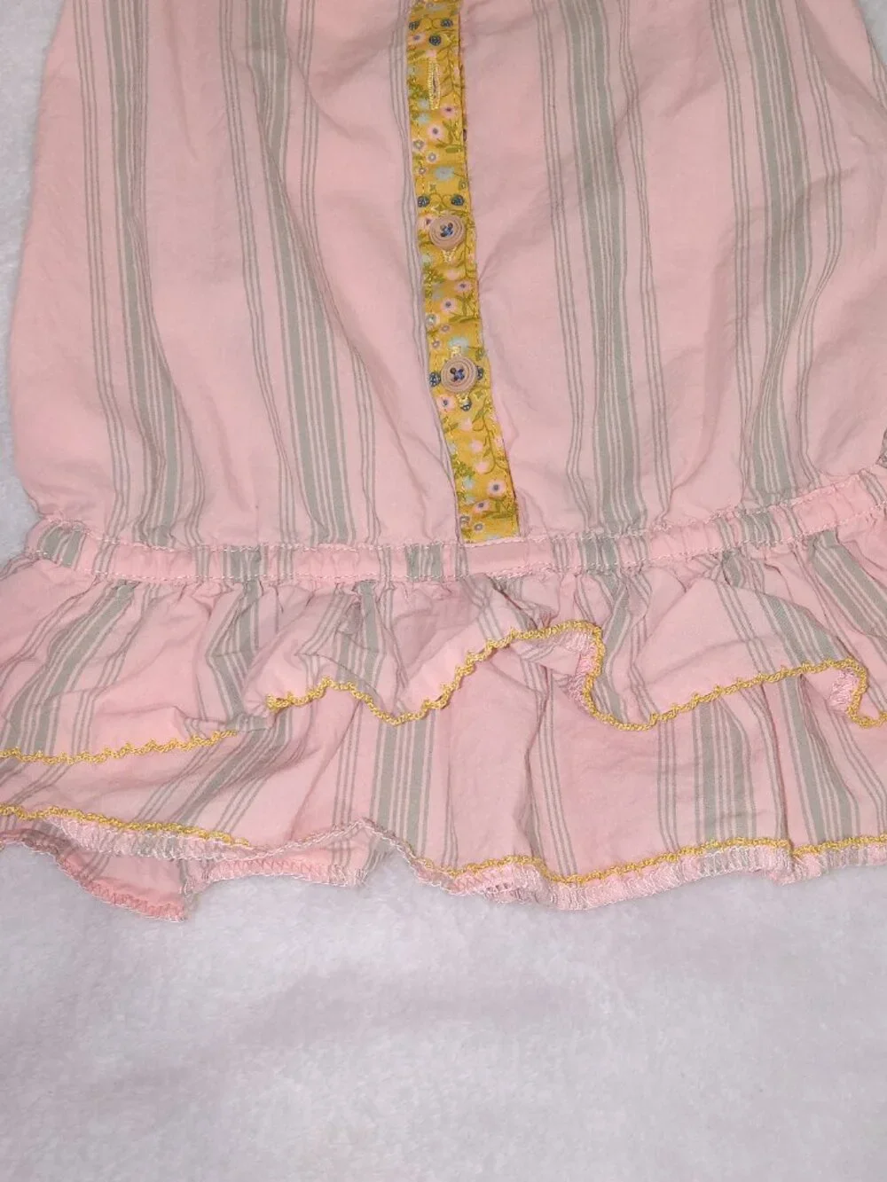 Matilda Jane Morning Sunrise Tank Girls Sz 4 Joanna Gaines Ruffle Strappy Pink